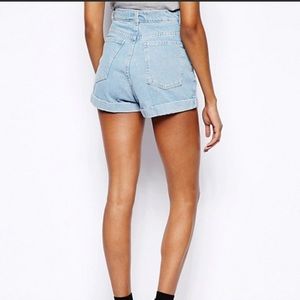 American Apparel high waist denim shorts